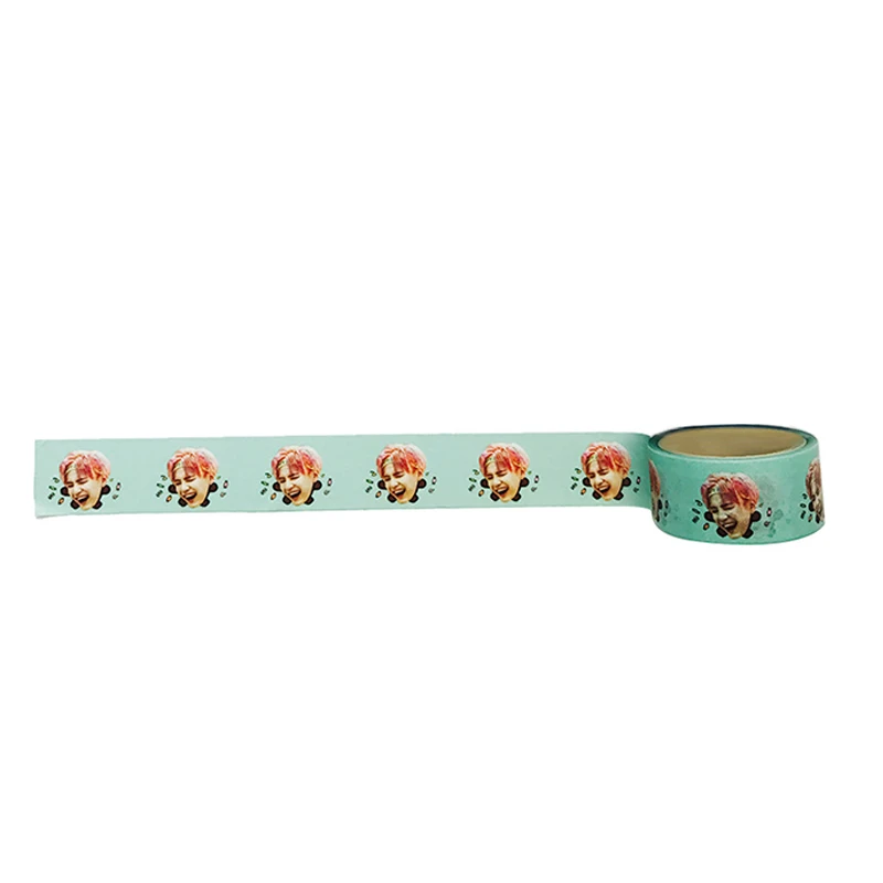 1PCS KPOP Bangtan наклейки для мальчиков дневник календарь альбом Скрапбукинг хлопья наклейки руководство украшения канцелярские принадлежности веер подарки - Color: 1PCS