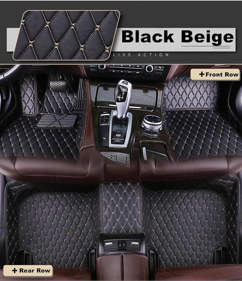 

SJ ALL Weather Custom Fit Car Floor Mats Front & Rear FloorLiner Auto Carpet Mat For Land Rover Discovery Sport 7 Seats 2016-18