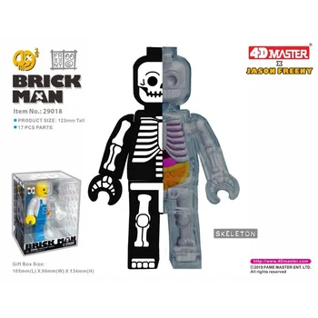 

4D master puzzle assembly toy can assemble bricks black and white skeleton