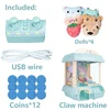 Clip Doll Claw Machine Coin Operated DIY Mini Candy Doll Grabber Claw Arcade Crane Machine Portable Board Game Dollhouse Gift 6