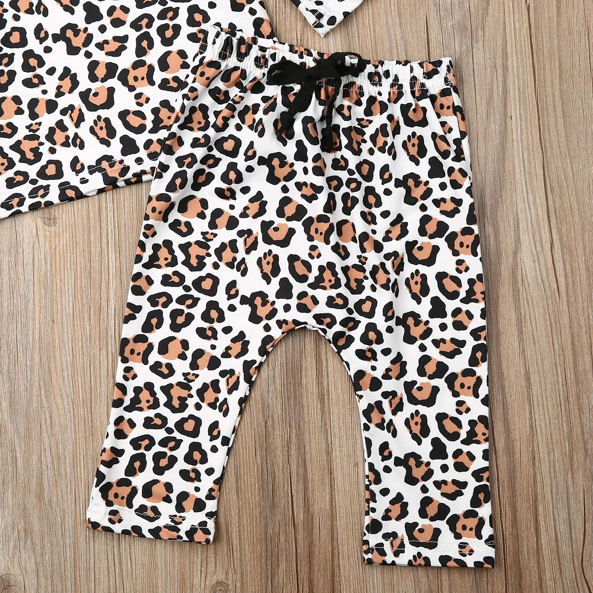 PUDCOCO/одежда с леопардовым принтом для новорожденных девочек; футболка; топы+ длинные штаны; повседневная одежда;