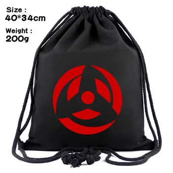

Anime Naruto Bag Drawstring Bag printing Canvas Bags For boys girls Backpacks School Travel Bags Gift