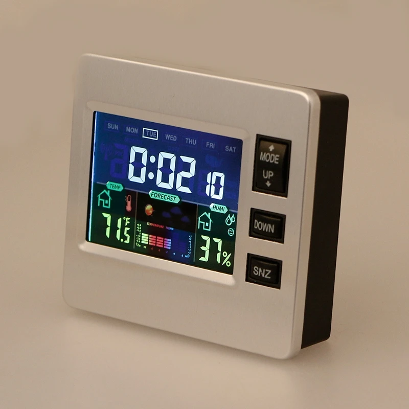 

Wireless LCD Weather Station Thermometer Hygrometer Forecast Tester Alarm Clock