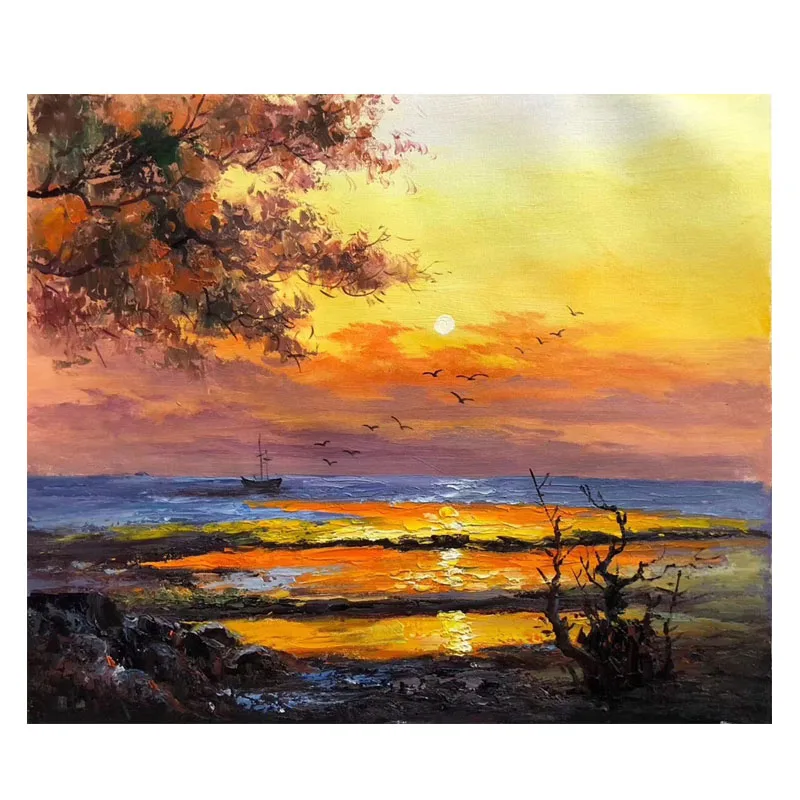 

100% Handpainted Abstract Landscape Oil Painting On Canvas Art Gift Home Decoration Living Room Wall Art Frameless Picture