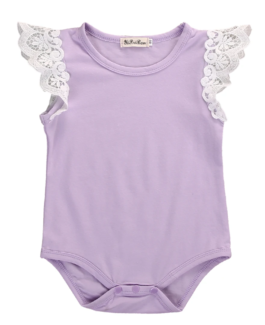 Pudcoco Newborn Baby Girls Toddler Lace Shoulder Sleeveless Jumper Romper Jumpsuit Baby Summer Clothes