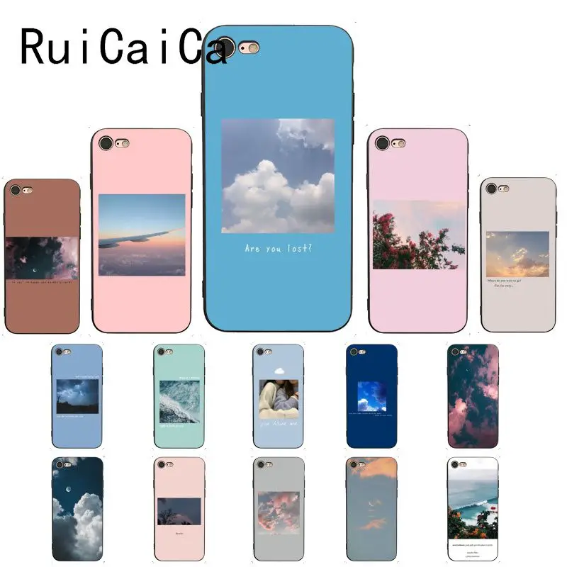 Ruicaica небесно-белые облака море Луна красивый модный чехол для iPhone X XS MAX 6 6S 7 7plus 8