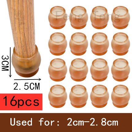 16pcs New Anti-slip Silicone Floor Protectors Chair Leg Caps Feet Pads Legs for furniture plugs chair feet protector Cover home A