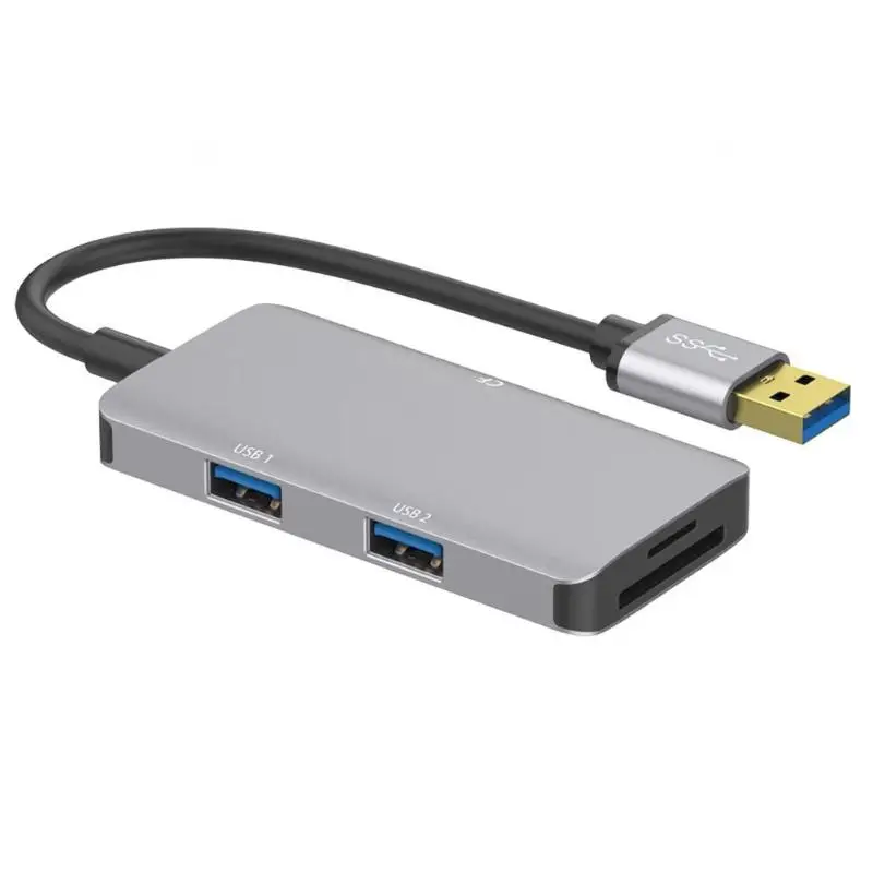 USB 3,0-Dual USB 3,0+ TF/CF устройство для чтения карт памяти Док-концентратор конвертер адаптер для Windows Mac OS Linux ноутбук Настольный ПК компьютер