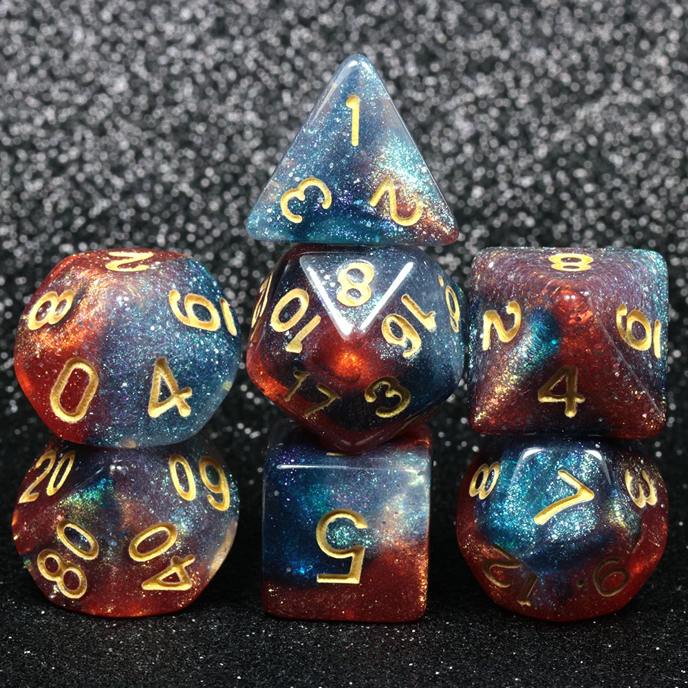 Butterfly swirl Высокое качество космическая галактика концепция игральные кости 7 шт. ролевые игры настольные аксессуары 8 тем Рождественский подарок настольные игральные кости - Цвет: Butterfly swirl