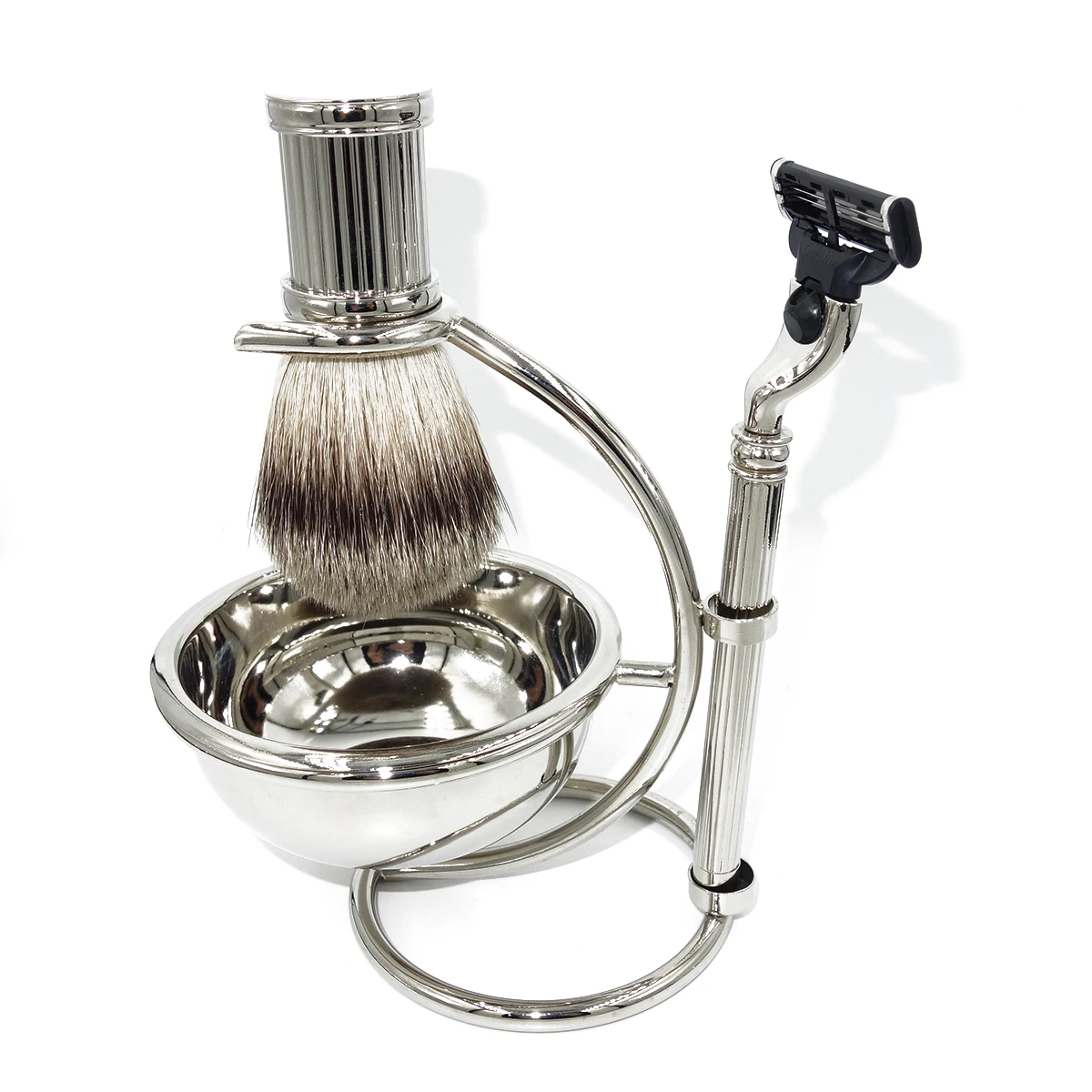 irazor-razor-stand-holder-and-beard-foam-mug-bowl-with-silvertip-badger-hair-shaving-brush-set-for-men