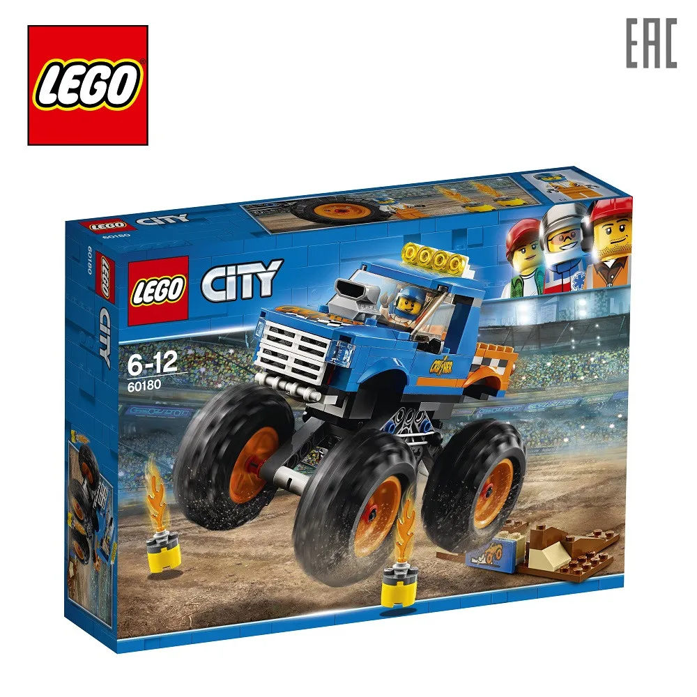 Конструктор LEGO City Great Vehicles 60180 Монстр трак|Блочные конструкторы| |