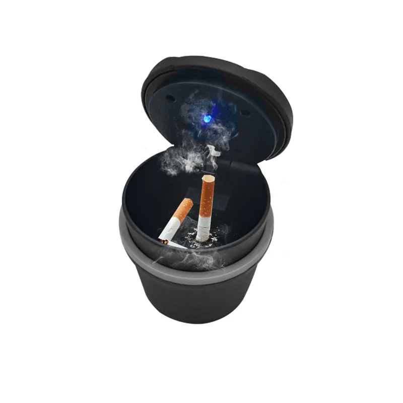 1Pcs Fashion Car LED Ashtray Garbage Coin Storage Cup Container Cigar Ash Tray For Ford FOCUS 2 FOCUS 3 Mondeo Fiesta Kuga MK2 3