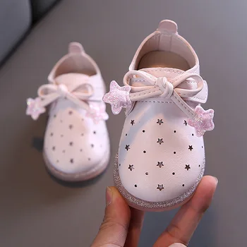 

Toddler Shoes For Baby Girl Soft Bottom Antiskid Walking Kids Shoes Lovely Newborn Stars Pattern Sneakers Infant Princess Shoes