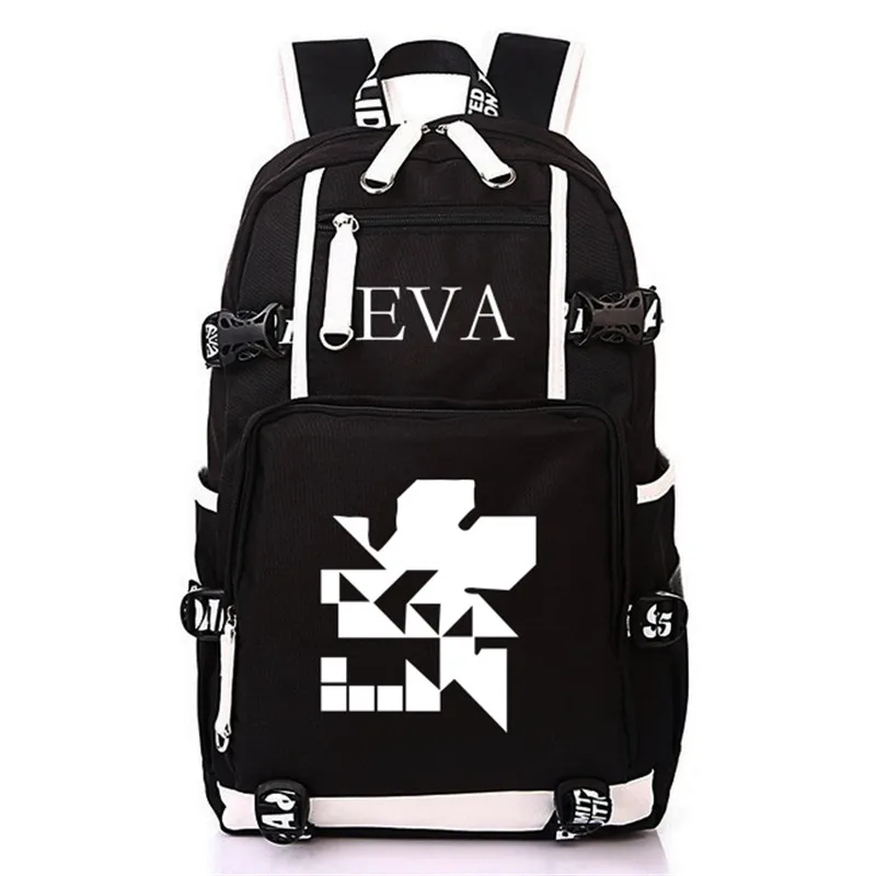 Style-3-white Neon Genesis Evangelion EVA рюкзак большой емкости для ноутбука дорожные сумки школьный рюкзак для мужчин подростков студентов - Цвет: Style-3-white