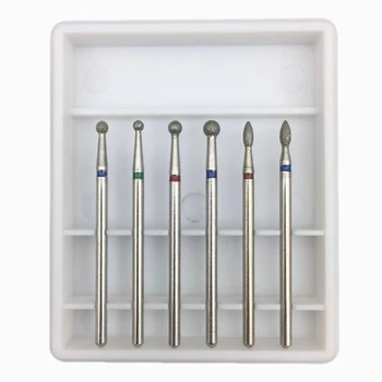 

6Pcs/Lot Electric Nail Polishing Machine Diamond Nail Drill Milling Cutter For Manicure Electric Machine Rotate Burr Set Cuticle