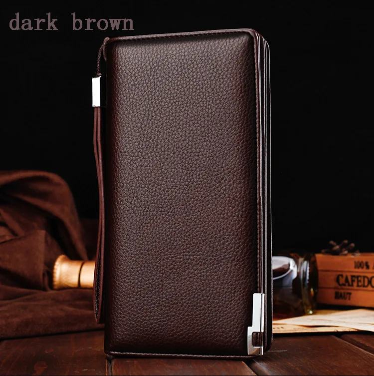 Korean Men's long hand wallet Trendy luxury wallets high quality multi-function clutch bag multi-card wallet large capacity bag