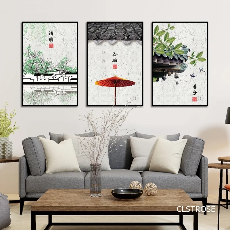 Настенный декор холсты для рисования в традиционном китайском Стиль дроссель