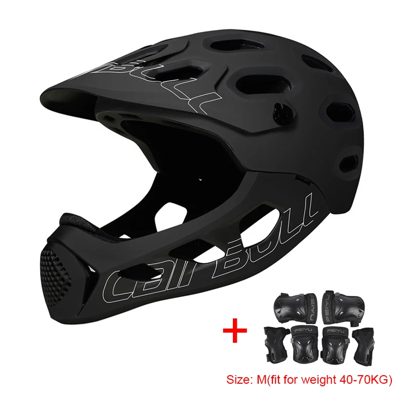 Black White Gear M Экстремальные виды спорта DH AM MTB велосипедный шлем со съемным подбородком и защитным снаряжением дорожный горный велосипед скейтборд велосипедный шлем - Цвет: Black White Gear M