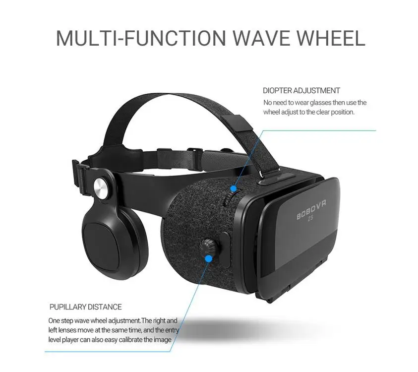HiMISS VR Z5 Virtual Reality Glasses 3d Headset Google Cardboard Helmet Goggles