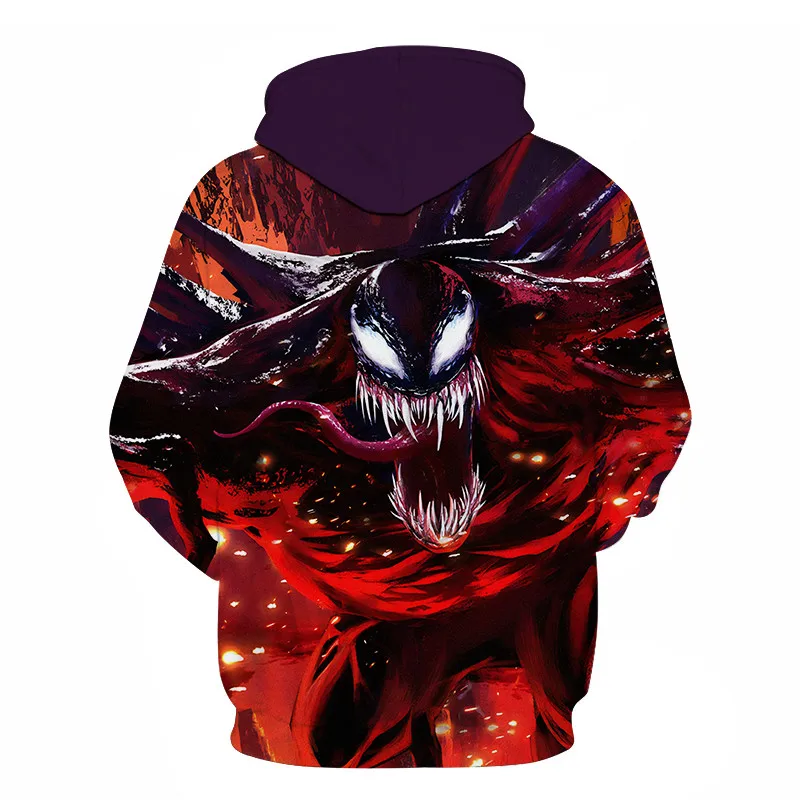 Лидер продаж, Новое поступление, популярный фильм Marvel venom, 3D принт, толстовки для мужчин и женщин, толстовки с капюшоном, хип-хоп пуловер с карманом, куртки
