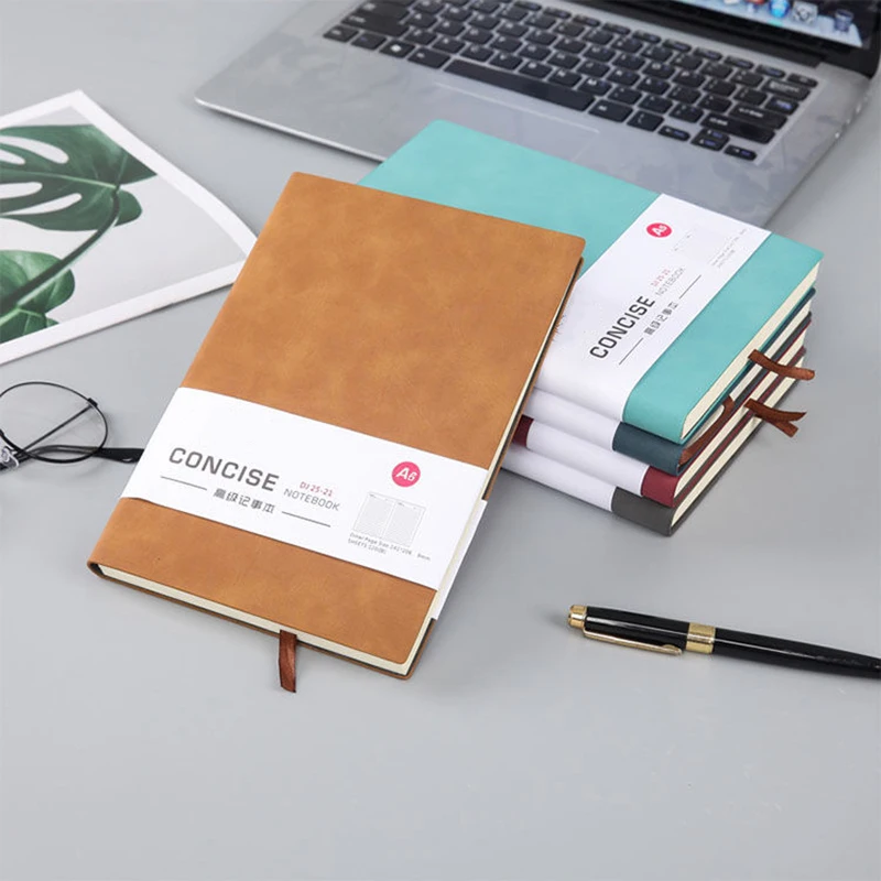 A6 Pocket Notebook Sheepskin Leather 80 Sheets Diary PlannerJournal Agenda 2020 sketchbook notepads For Office School Supplies