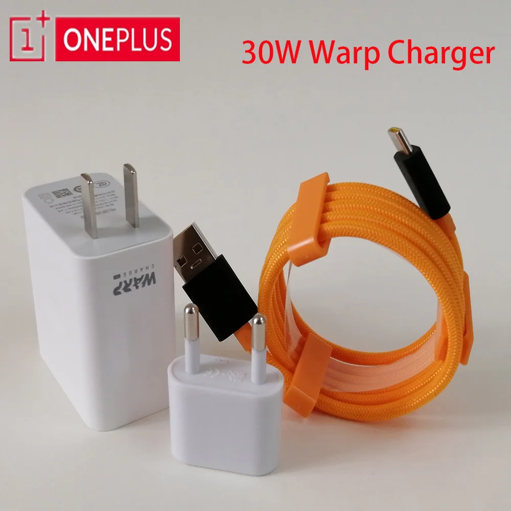 Адаптер питания OnePlus Warp Charge 30 Вт EU US Warp charger кабель для быстрой зарядки 30 Вт для OnePlus 7 Pro 7 6T 6 6T 6 6T 6