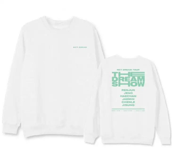 thin Nct dream concert the dream show одинаковые все названия членов печати Толстовка kpop унисекс флис/тонкий пуловер толстовки - Цвет: thin