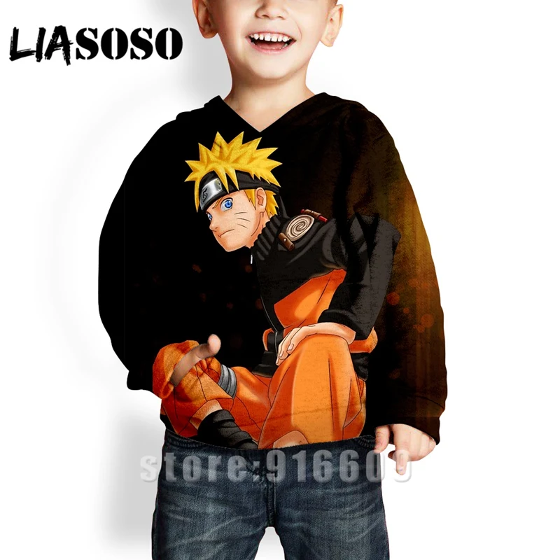 5 Забавная толстовка с 3D принтом для женщин и мужчин Uzumaki Naruto, Детская толстовка с изображением Какаши, Детская толстовка с капюшоном в стиле Харадзюку - Цвет: 5