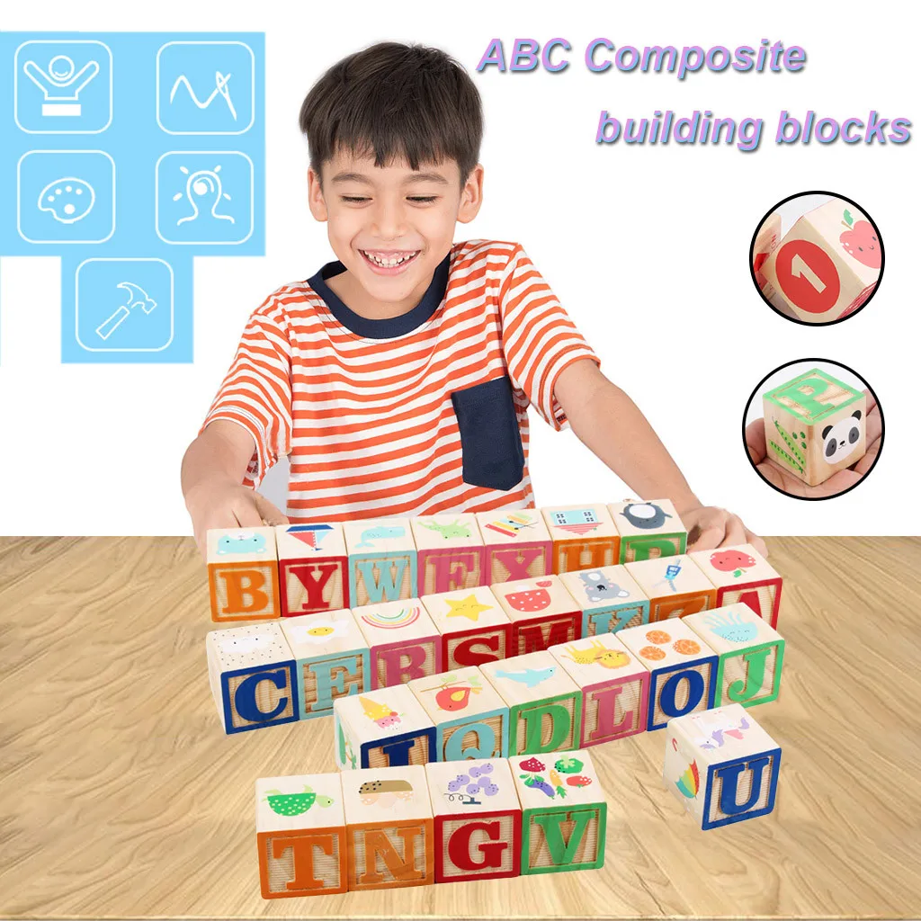 

Kids Early Education Fun Learning Toys For Children Wooden Learning Letters Teaching Educational Building Blocks Kids Toys W903