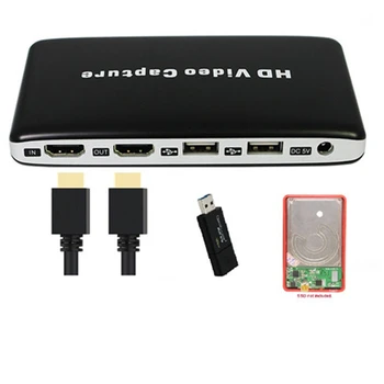 

USB 3.0 HDMI Video Capture Card Recorder Box for HDD AV Video Conference Game Converter Plug and Play