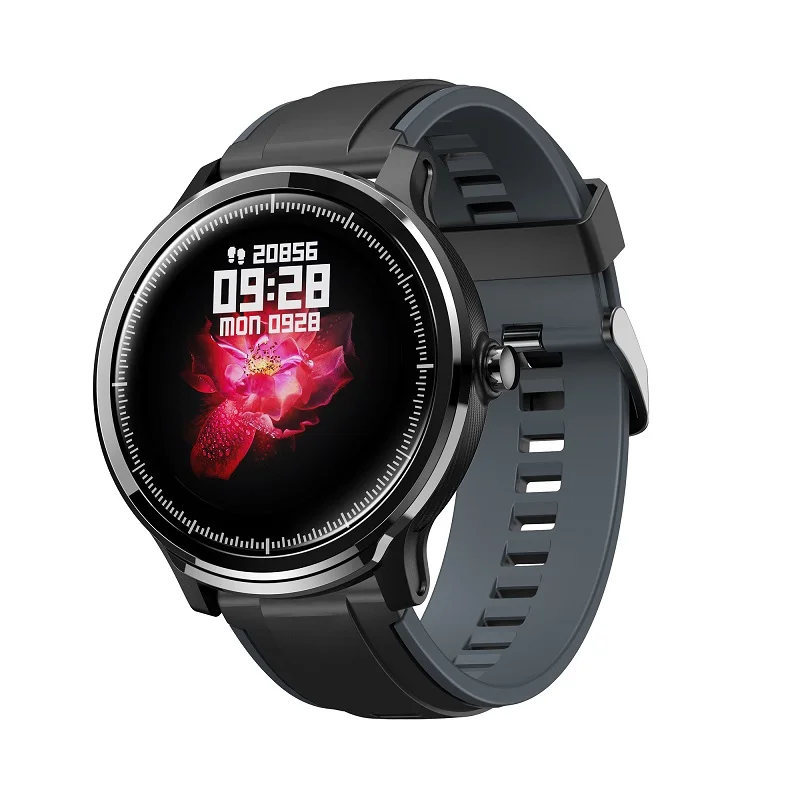 Torntisc полный сенсорный 240*240 ips экран Смарт часы для мужчин IP68 металлический чехол дисплей погоды 300 мАч Смарт часы для Android IOS - Цвет: gray
