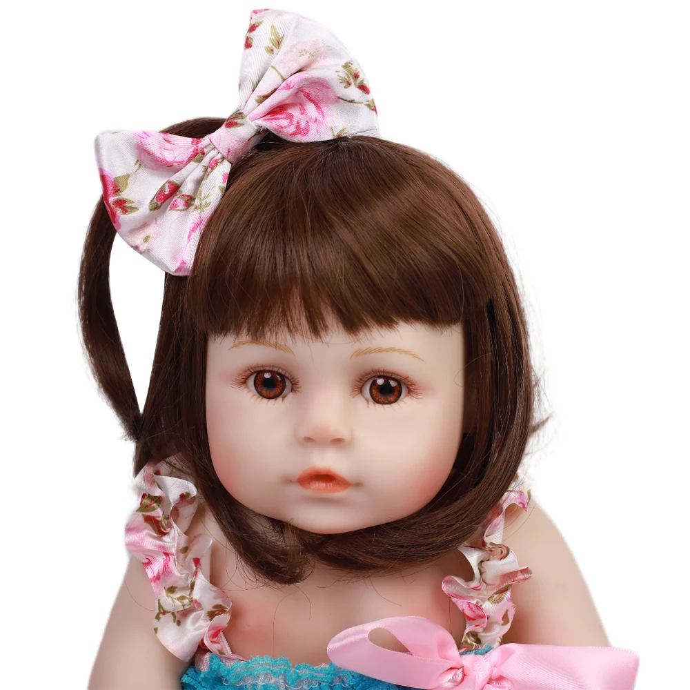 1" Bebe Reborn Мягкие силиконовые реалистичные детские гладкие виниловые куклы для малышей, игрушки для детей, игрушки для волос, куклы 48 см