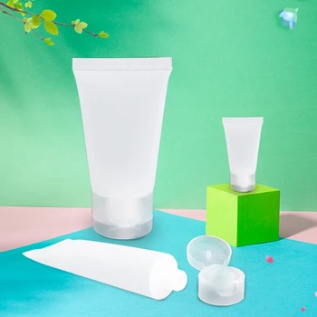 

20ml/30ml/50ml/100ml Empty Cosmetic Soft Tube Plastic Separate Storage Bottle Clear Transparent for Traveling for cream