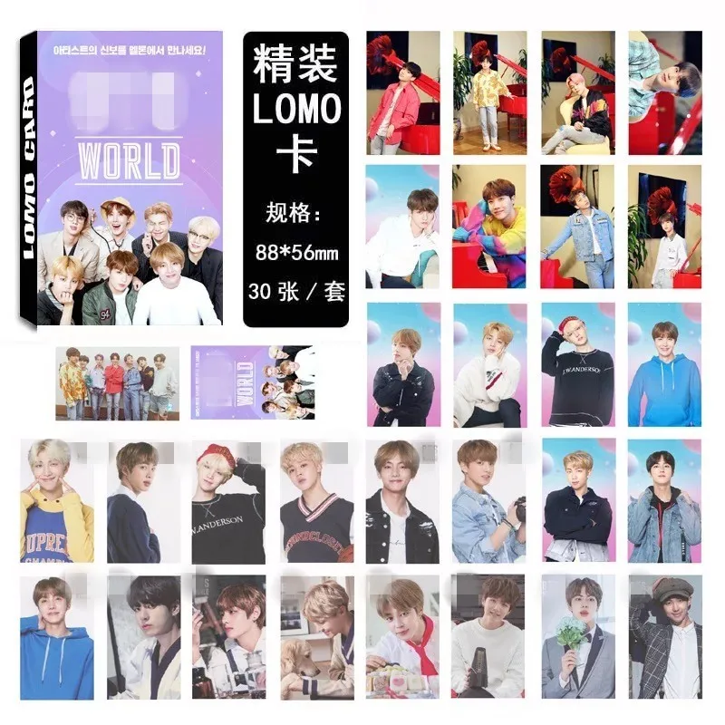 30 шт./компл. KPOP Bangtan мальчики любят себя ответ альбом ПВХ карты самодельный плакат ломо карты фотокарты украшения спальни - Цвет: 15