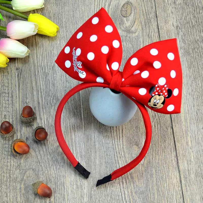 Повязка на голову с бантом Disney аксессуары головной убор милым рисунком Минни
