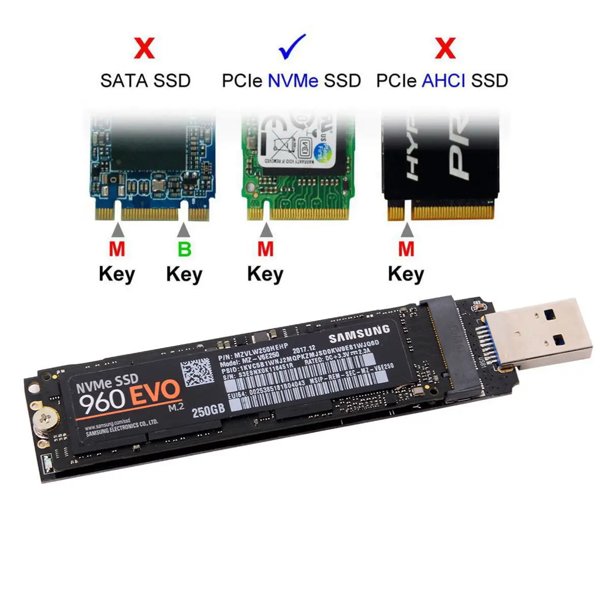 NVME M-key M.2 NGFF к USB 3,0 SSD Внешний PCBA адаптер конвейера RTL9210 чипсет с Чехол