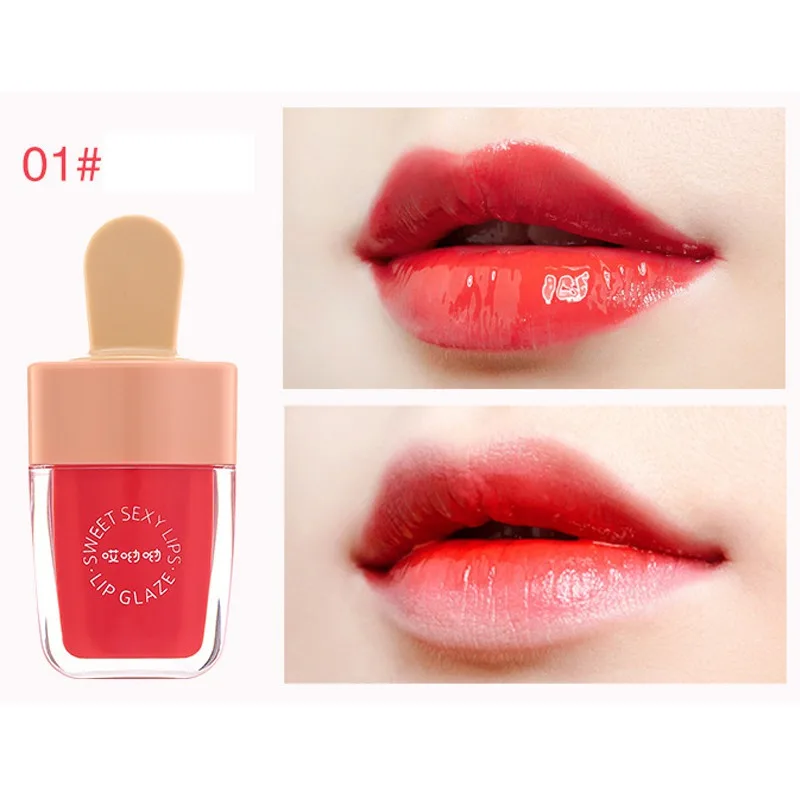 Korea Hot Ice Cream Lip Liquid Moisturizing Smooth Fine Lines Brighten Skin Color Lip Glaze Liquid Lipstick FP51