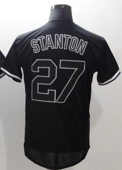 Все сшитые мужские плеер Mariano Rivera 42 Giancarlo Стэнтон 27 Didi Gregorius 18 Gary Sanchez 24 Luis Severino 40 майки - Цвет: AS photo