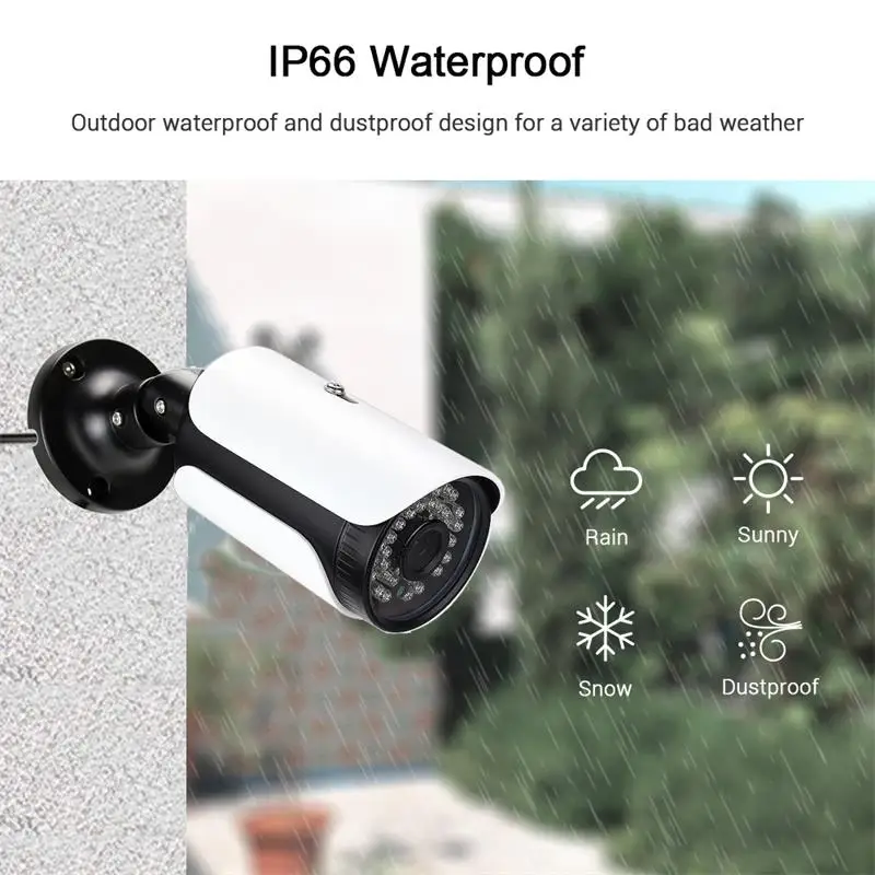 Wardmay Outdoor Ultra HD Waterproof POE Bullet Camera 4K IP Camera Support P2P ONVIF Day Night Security Surveillance CCTV Camera