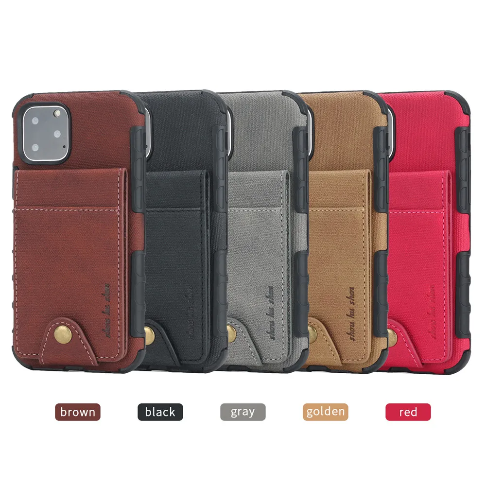 Кредитный держатель для карт чехол для IPhone 11 Pro PU против царапин сверхпрочный чехол Роскошный кошелек Флип Чехол