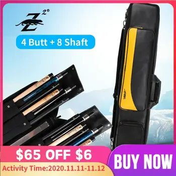 

PREOAIDR 12 Holes Pool Cue Case High Quality Leather Fabric Case Billiard Pool Cue Bag Pool Stick Carrying Case 4 Butts 8 Shafts