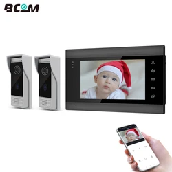 Bcom – visiophone intelligent sans fil wi fi, système d'interphone avec caméra de porte x1080 p étanche, prise en charge des enregistrements et des captures d'écran 