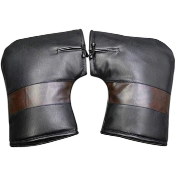 

Motorcycle Handlebar Gloves,Large Thermal Waterproof & Windproof Warm Scooter Hand Protector Kit for Scooter Electric Cars Small