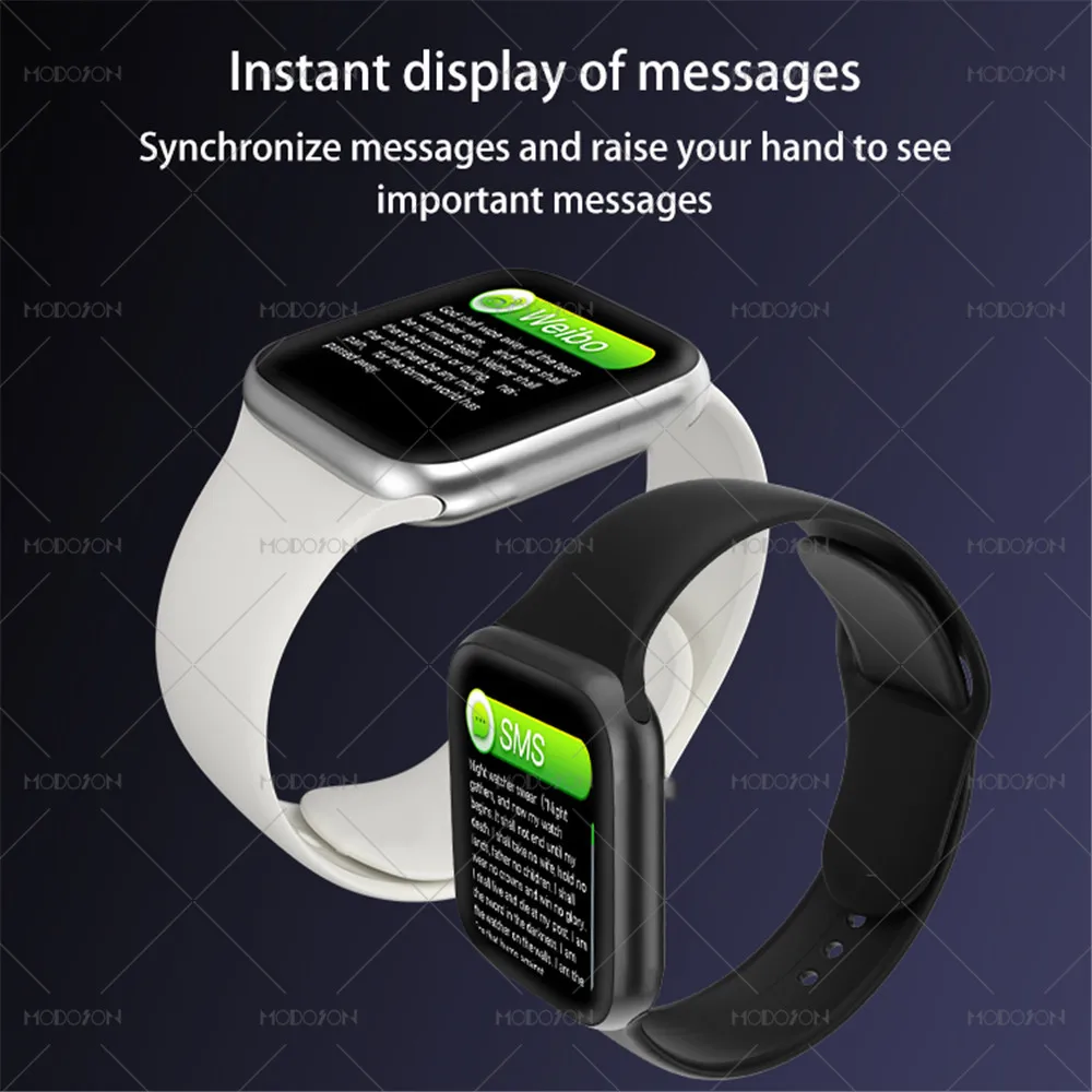 Умные часы MODOSON iwo 13 Lite Series 5, всегда яркий экран ЭКГ, кислород крови, фитнес-трек, умные часы для Apple iphone, Android