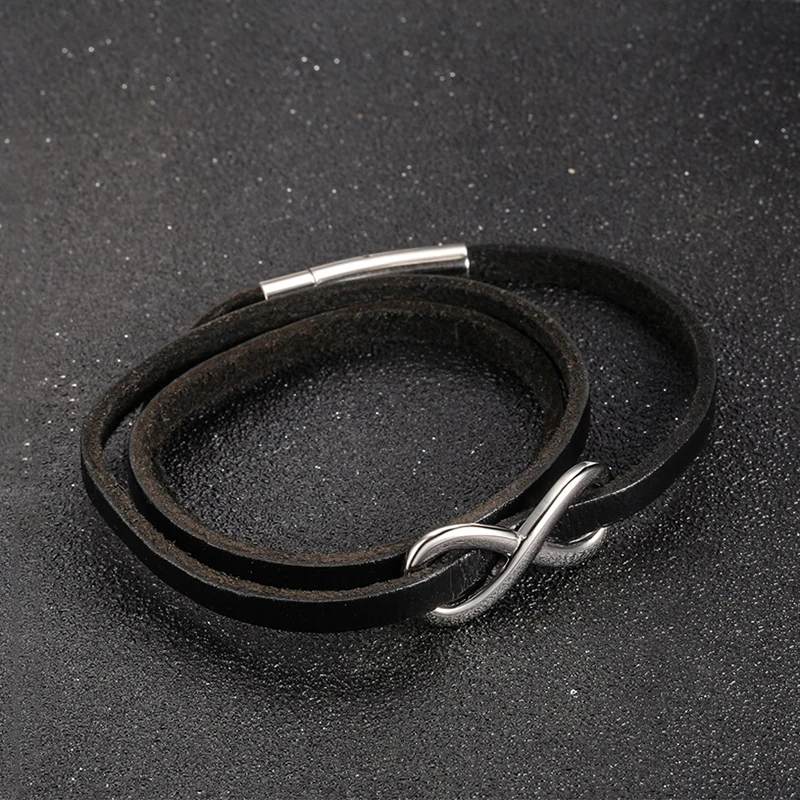 Hot Sale Retro Multi-Layer Leather Bracelets For Man Handmade Charm Bangle Wrap Multilayer Male Gift