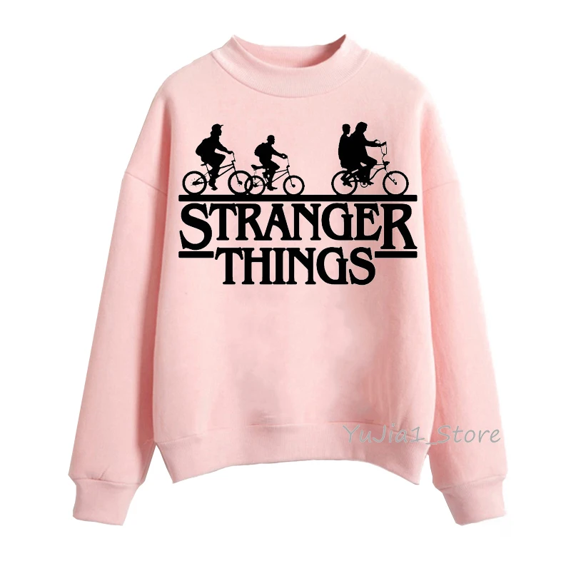 Y42408P Sudadera mujer очень странные дела 3 кофты осенне-зимняя одежда для женщин, бархатистые худи для девочек-розовый цвет, раздел-толстовки и harajuku kawaii пуловер - Цвет: Y42408P