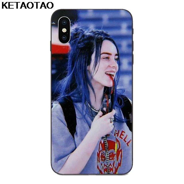 Бежевый Чехол KETAOTAO Hot Singer Billie Eilish для samsung galaxy S4 S5 S6 S7 S8 S9 S10 edge Note из мягкого ТПУ резины и силикона - Цвет: Бежевый