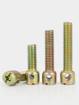 

20pcs M3 lead seal screws electric meter screw nail seal table bolts with hole carbon steel bolt color zinc 6mm-60mm length