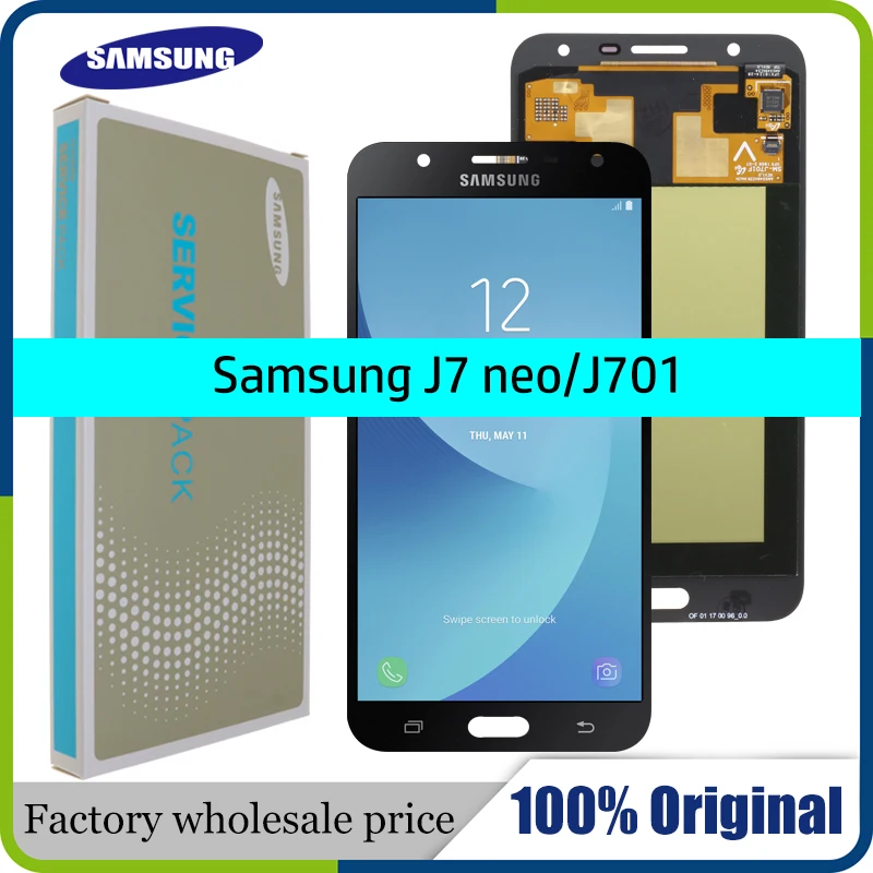 ЖК-дисплей с дигитайзером сенсорного экрана 5 &quotдля Samsung Galaxy J7 neo J701 J701F J701M AMOLED