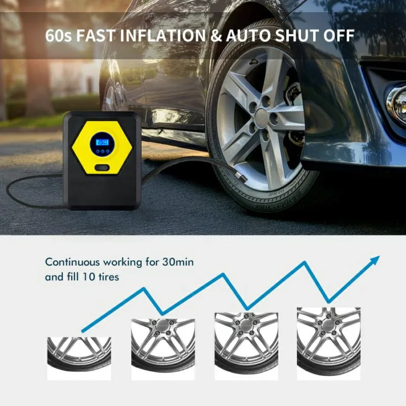 12 В 150PSI автомобильный насос для шин цифровой/дисплей со стрелкой воздушный компрессор насос автомобильный насос для мотоцикла
